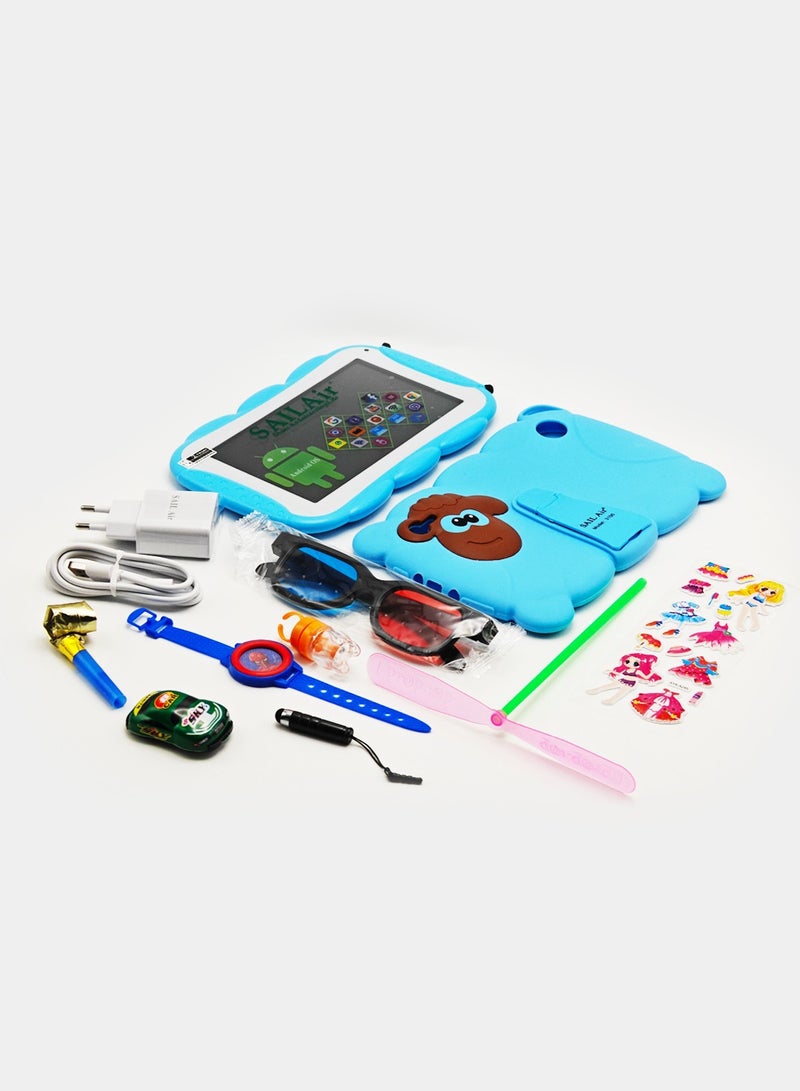 Kids Tablet Android Tablet for Kids Bluetooth WiFi Parental Control  GMS Shockproof Case Kids App Pre-Installed Blue - Image 3