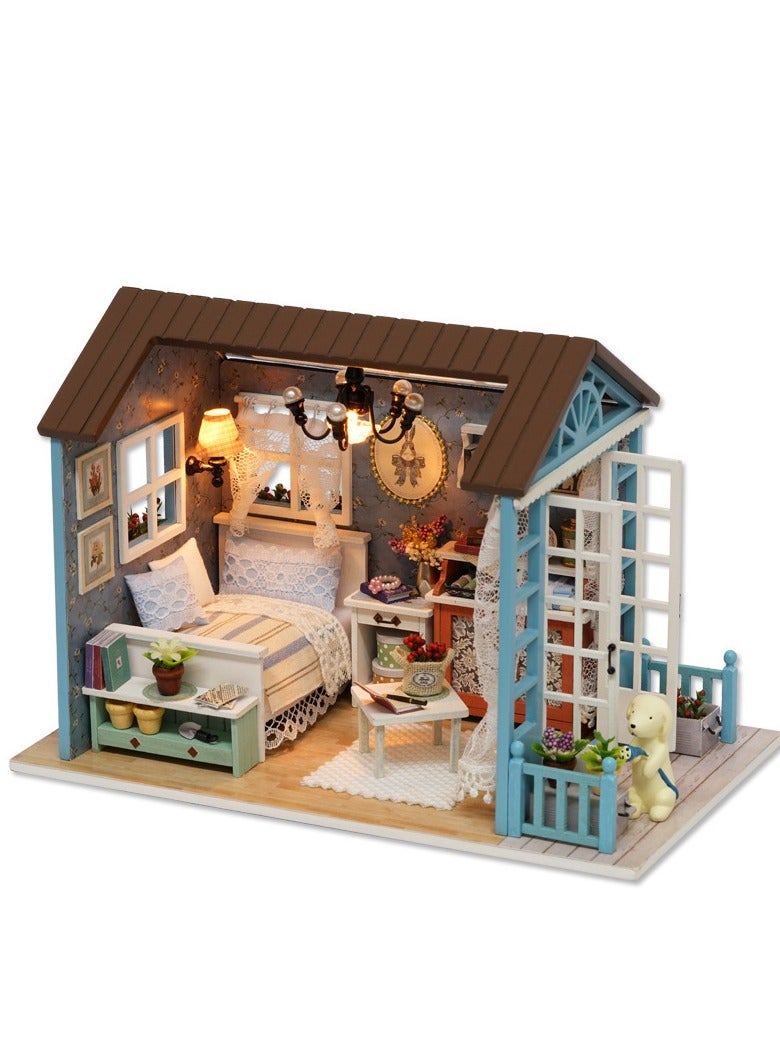 general 3D DIY Wooden House Toys Handmade Build Model House