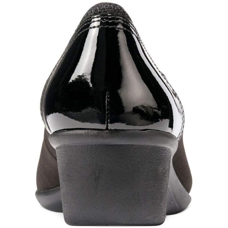 ANNE KLEIN حذاء أن كليين سبورت النسائي من قماش ويشر بكعب عريض، أسود، 6.5 M US - Image 5