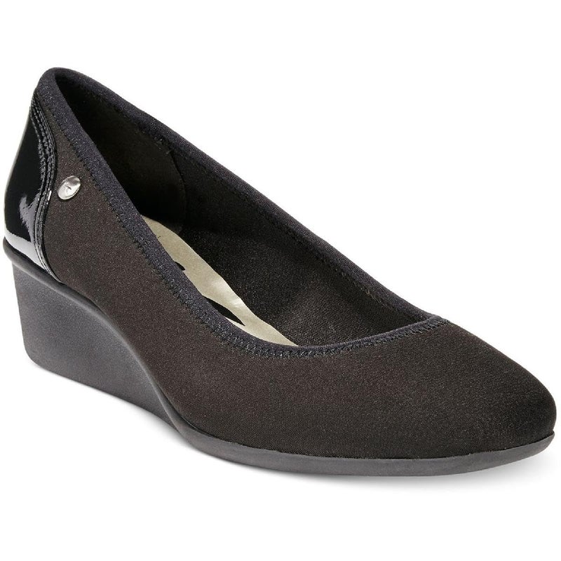 ANNE KLEIN AK Anne Klein Sport Women's Wisher Fabric Wedge Pump, Black, 6.5 M US - Image 2
