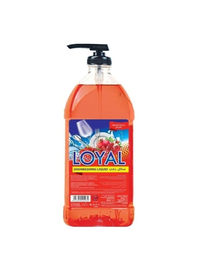 لويال سائل غسيل الأطباق من لويال برائحة الفراولة والرمان - 2 لتر، أحمر - Image 1