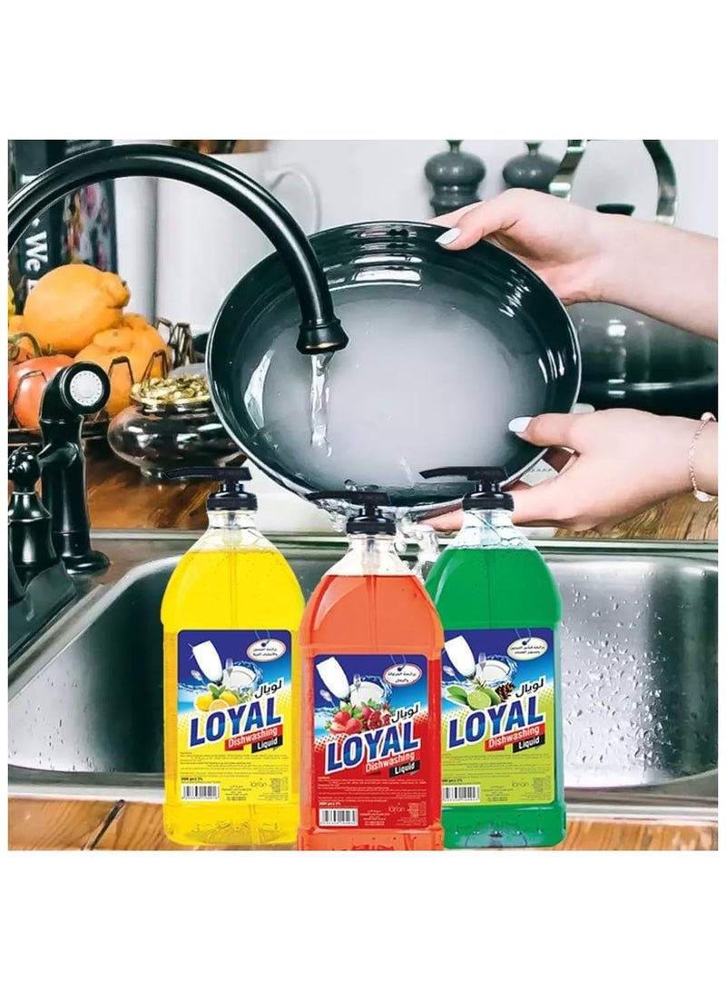 لويال سائل غسيل الأطباق من لويال برائحة الفراولة والرمان - 2 لتر، أحمر - Image 4