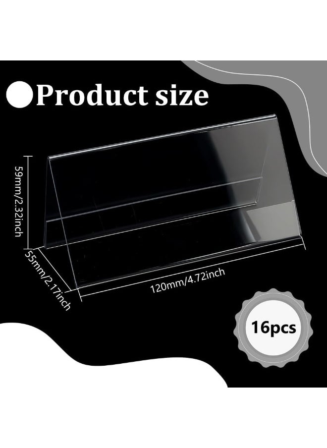 TPGP 16 Pack Acrylic Table Name Plates, 5.9x12cm Blank Name Plate Holder Desk Signs, Double-Sided Name Plate Display Stand for Business Office Meeting Classroom  - Image 2