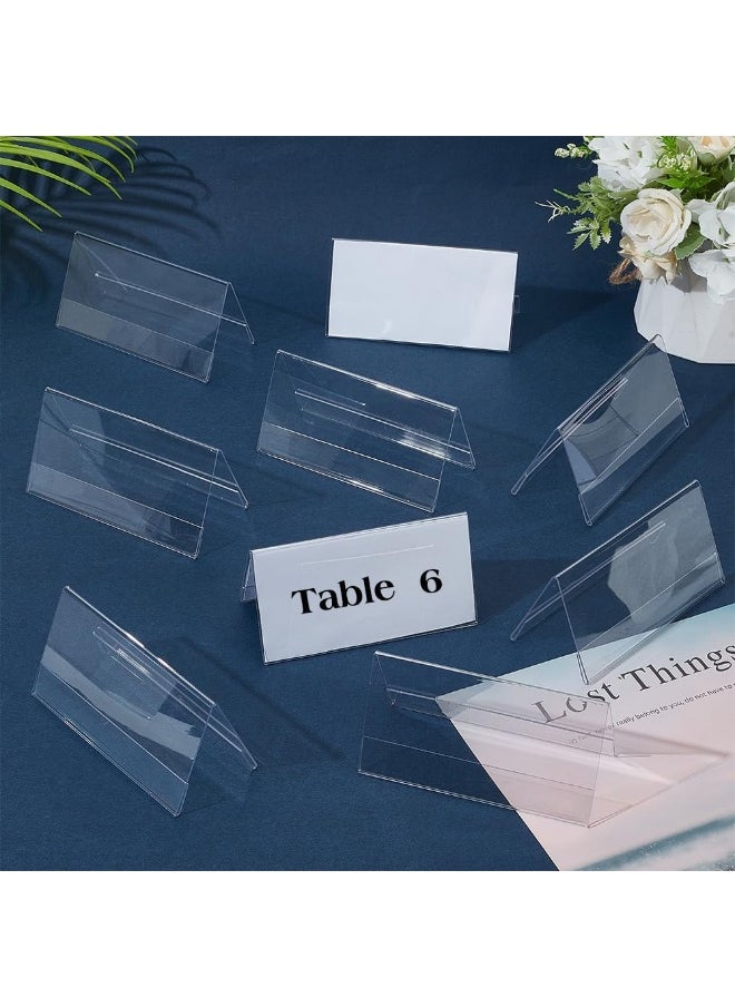 TPGP 16 Pack Acrylic Table Name Plates, 5.9x12cm Blank Name Plate Holder Desk Signs, Double-Sided Name Plate Display Stand for Business Office Meeting Classroom  - Image 5