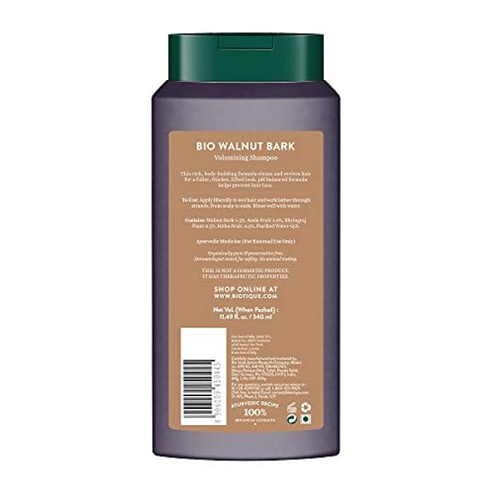 Biotique Bio Walnut Bark Volumizing Shampoo for Fine & Thinning Hair, 340 ml - Image 3