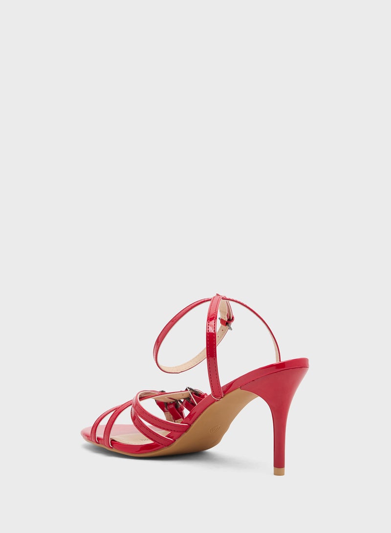 جينجر صندل بكعب وحزام متقاطع - Image 3