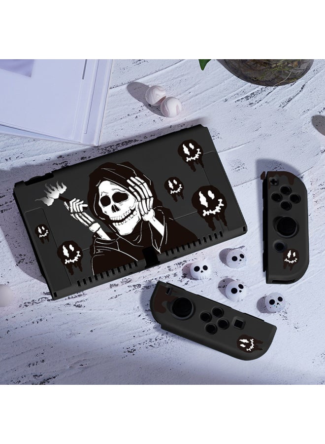 Nintendo Switch Protective Case Halloween Skull Nsoled Split Silicone Soft Handle Swich Hard Case 