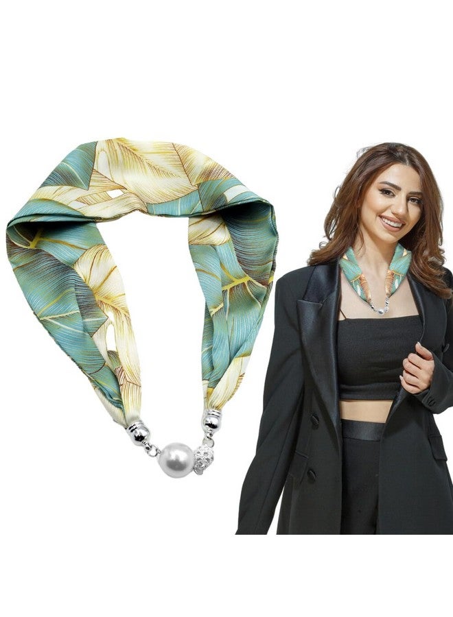 PALAY® Neck Scarf for Women Stylish Satin Silk-feel Head Scarf Fashion Print Neckerchief Necktie Scarf with Magnet Buckle - Image 1