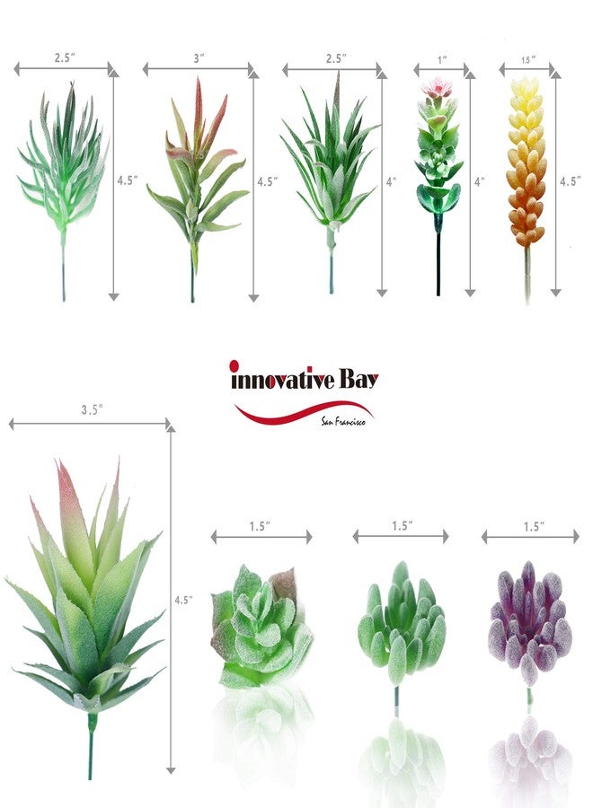Innovative Bay مجموعة نباتات عصارية اصطناعية صغيرة غير مزروعة في أصيص من إينوفيتيف باي، إصدار 2023 المُطوّر - 16 قطعة - نباتات اصطناعية للزينة - Image 4