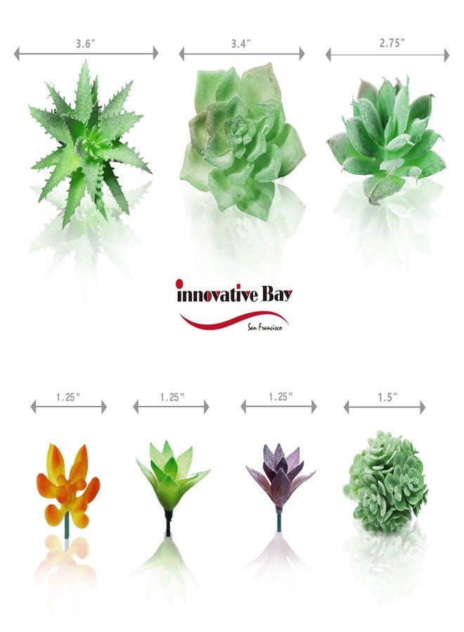 Innovative Bay مجموعة نباتات عصارية اصطناعية صغيرة غير مزروعة في أصيص من إينوفيتيف باي، إصدار 2023 المُطوّر - 16 قطعة - نباتات اصطناعية للزينة - Image 3