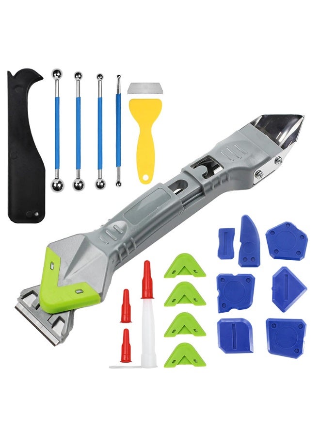 general 18PCS Caulk Remover Tool Set - Grout Sealing & Silicone Sealant Cleaner Kit for Kitchen Bathroom Window Gap Cleaning - Image 1
