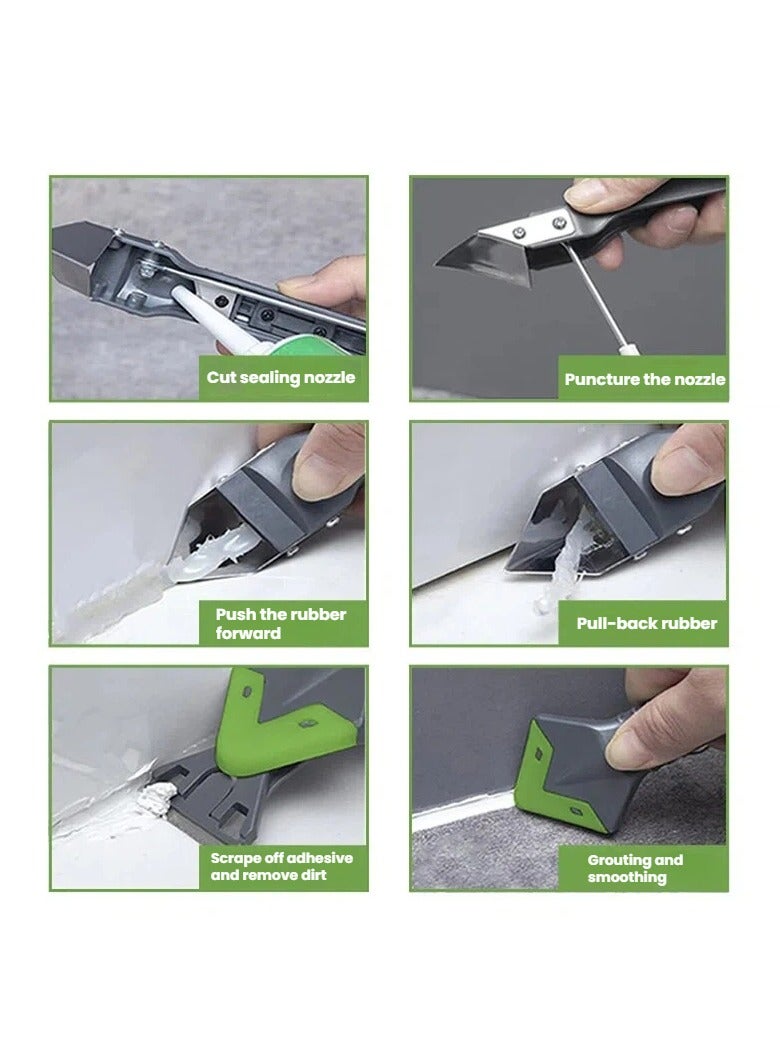 general 18PCS Caulk Remover Tool Set - Grout Sealing & Silicone Sealant Cleaner Kit for Kitchen Bathroom Window Gap Cleaning - Image 2