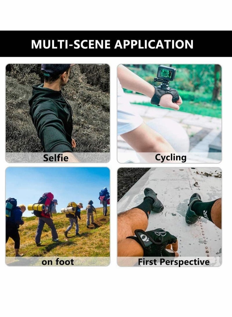 Captaintech Wrist Scuba Mount 360 Degree Panoramic Swiveling Hand Glove Style Mounts Palm Strap for GoPro Hero 9 8 7 6 5 4, DJI OSMO Action, Xiaoyi, AKASO Action Camera Outdoor Sports Accessories - Image 5