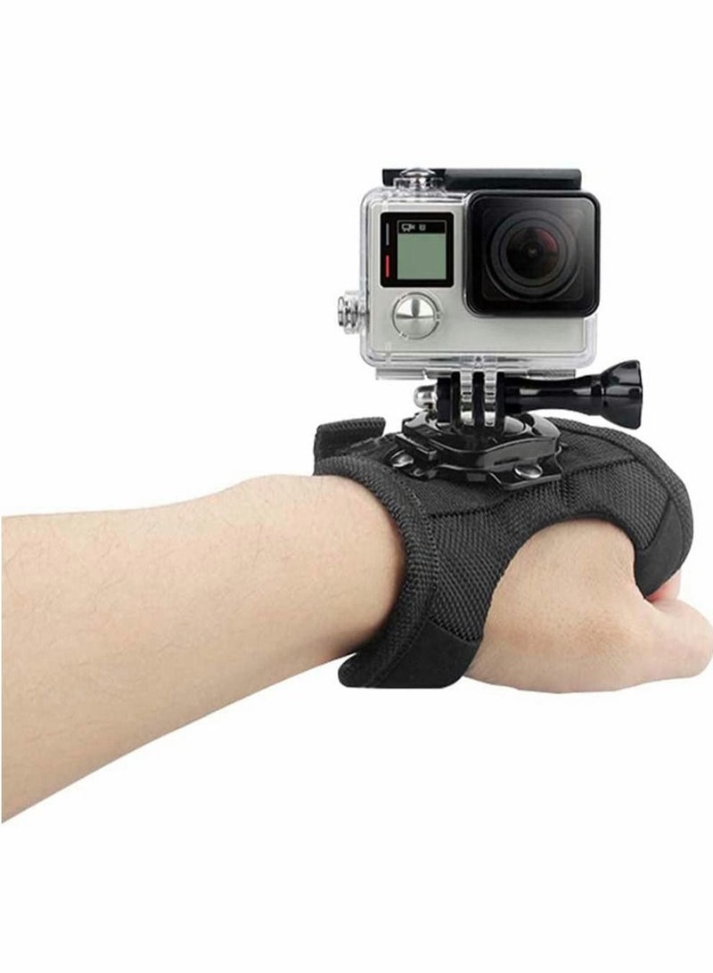 Captaintech Wrist Scuba Mount 360 Degree Panoramic Swiveling Hand Glove Style Mounts Palm Strap for GoPro Hero 9 8 7 6 5 4, DJI OSMO Action, Xiaoyi, AKASO Action Camera Outdoor Sports Accessories - Image 3