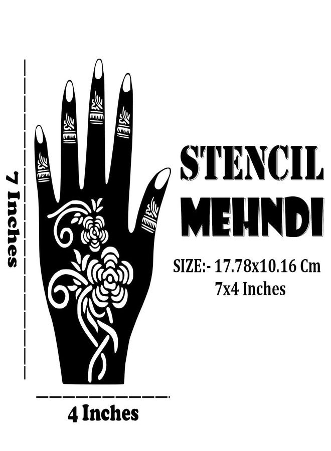 Komstec Big Combo of Trendy Mehndi Stickers for Girls and Women For Girls & Women Palm And Finger Design Pack Of 2 - Image 3