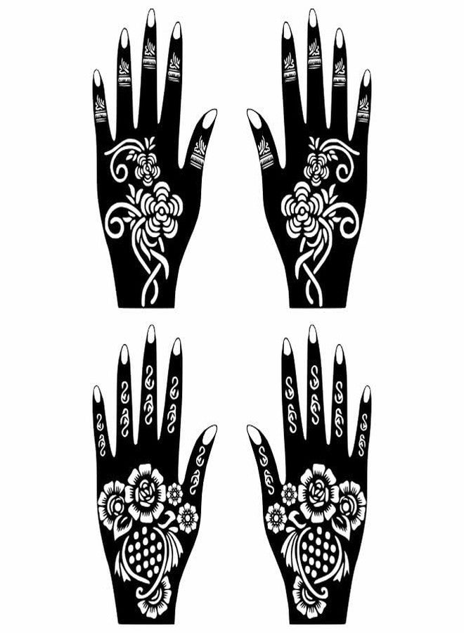 Komstec Big Combo of Trendy Mehndi Stickers for Girls and Women For Girls & Women Palm And Finger Design Pack Of 2 - Image 1