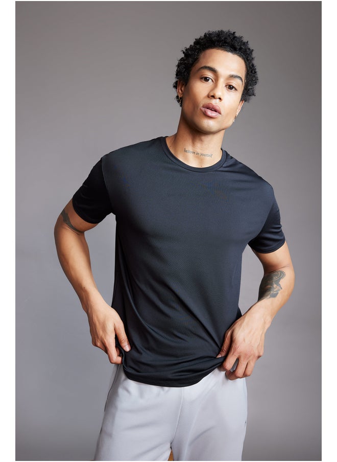 DeFacto - Man Standart Fit Crew Neck Short Sleeve Knitted T-Shirt - Image 1