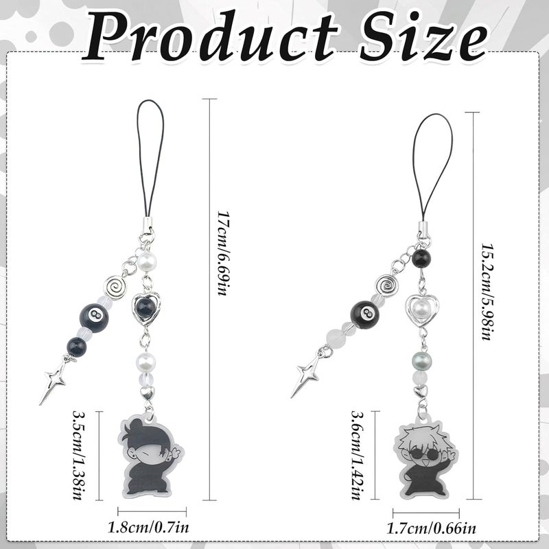 CoolShef سحر الهاتف كول شيف أنمي | سحر الهاتف جوج ساتورو وسوغورو غيتو من جوجوتسو كايسن | إكسسوارات أنمي أنيقة للهواتف، الحقائب، سلاسل المفاتيح، سماعات الأذن وزينة الكاميرا - Image 2