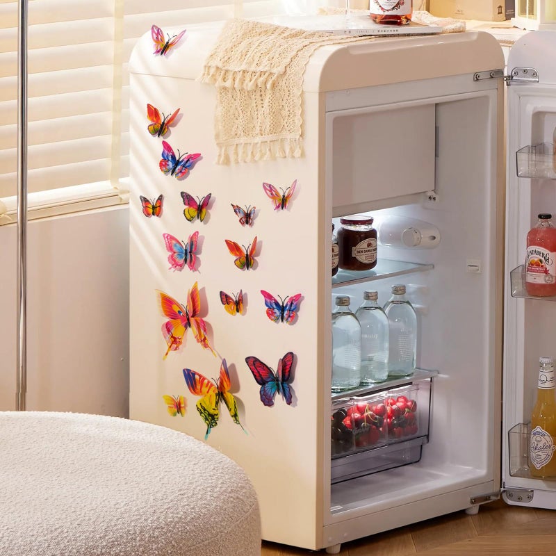 SAOROPEB 3D Butterfly Wall Decor, 24 Pcs Double Layer Butterfly Decorations for Party Decorations Locker Decor Refrigerator Decal, Reusable (Multicolor) - Image 4