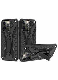 Bills iPhone 13 Pro Max Premium Armor Case Built-In Kickstand - Military-Grade Shockproof Protective Cover with Reinforced Corners (Black)  - Image 1