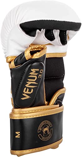 Venum Challenger 3.0 Sparring Gloves - White/Black/Gold - M - Image 2