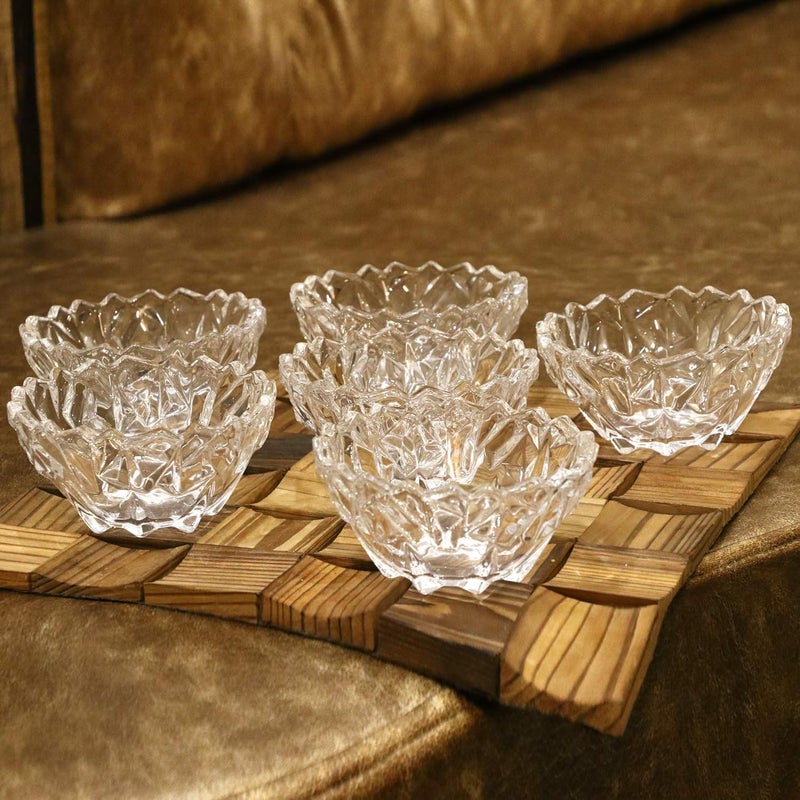 Somil Beautiful Clear Glass Bowl Ideal for ServingVegetable Soup Snacks Lunch Dinner 200 Ml 115 X 115 X 55 Cm - Image 1
