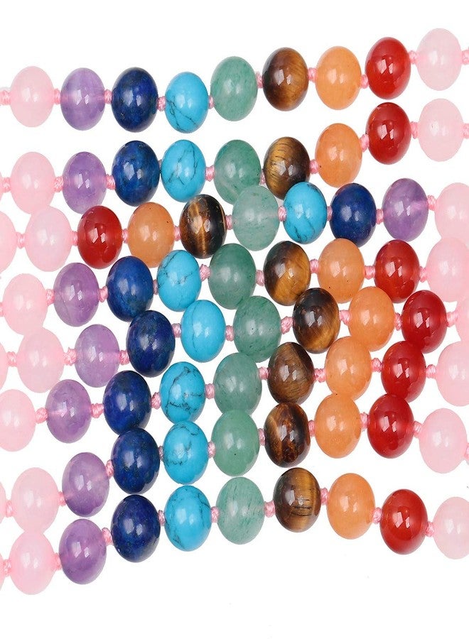 TUMBEELLUWA Hand Knotted 108 Mala Beads Tassel Necklace for Unisex, Prayer Beads Yoga Bracelet for Self-Discovery Meditation, Rose Quartz - Image 3