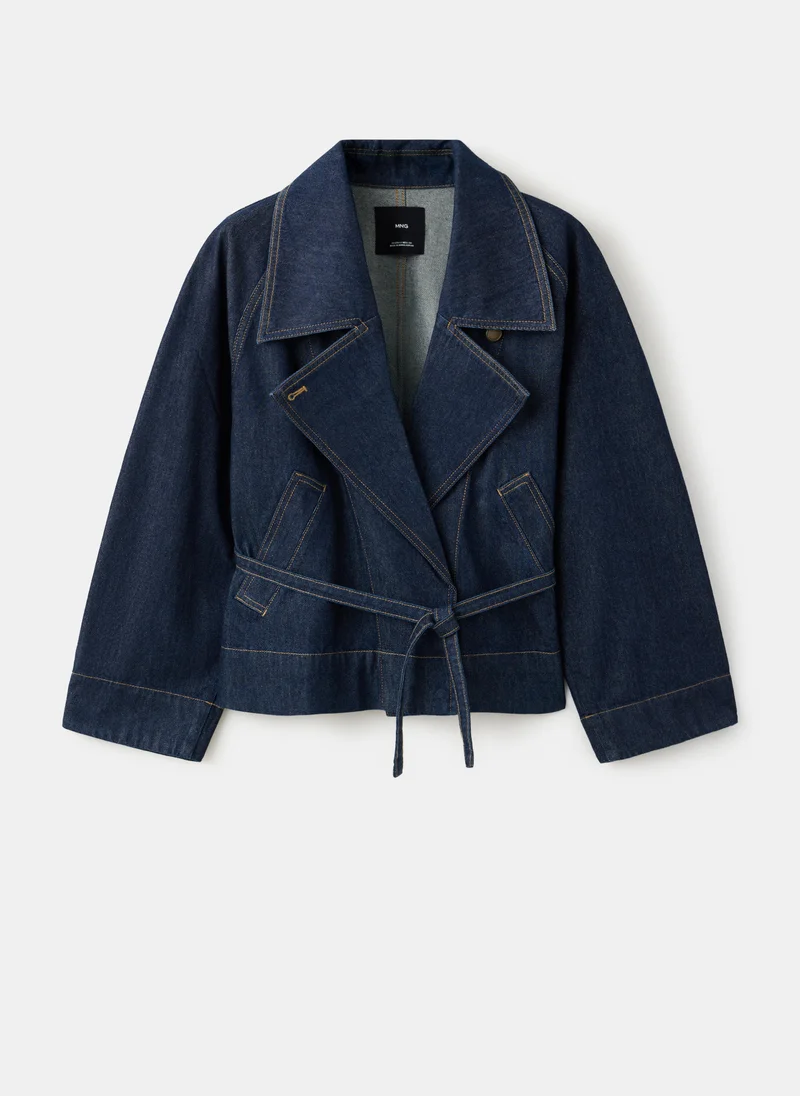 Mango  Belt denim trench for Women | Best Price UAE
