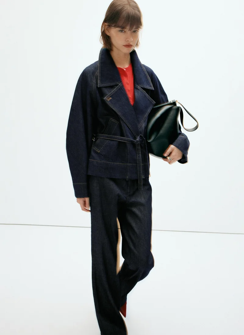 Mango  Belt denim trench for Women | Best Price UAE