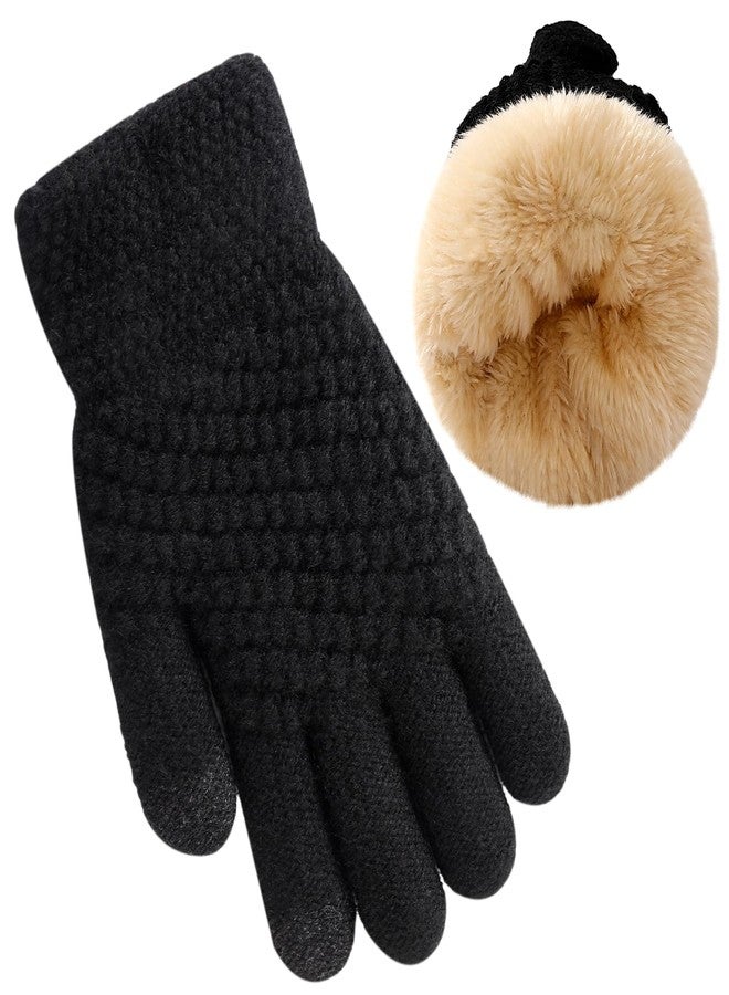 Clothclose Kids Winter Gloves for Boys Girls - Warm Winter Gloves for Kid, Knit Thermal Cable Kids Gloves Touchscreen Toddler Gloves, Wool Fleece Lined Kid Mittens for Cold Weather - Image 1