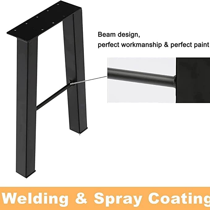 Dcloud Metal Table Workbench Meeting Room Kitchen Table Coffee Desk Legs Heavy Duty Desk Legs Metal Furniture Legs for Dining Table only Legs H Shape - Image 3