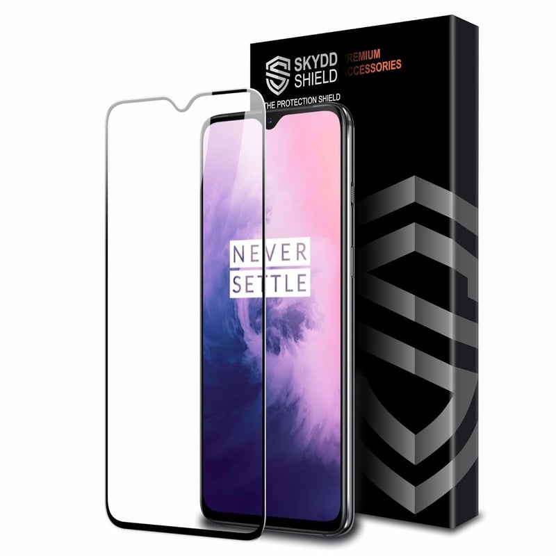 Skyddshield Military-Grade Gorilla Tempered Glass For OnePlus 7 and OnePlus 6T (6.41 Inch) With Installation Kit | Edge to Edge Coverage | Black - Image 1