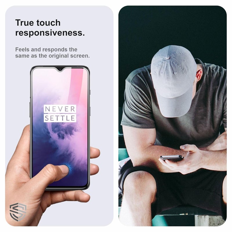 Skyddshield Military-Grade Gorilla Tempered Glass For OnePlus 7 and OnePlus 6T (6.41 Inch) With Installation Kit | Edge to Edge Coverage | Black - Image 4