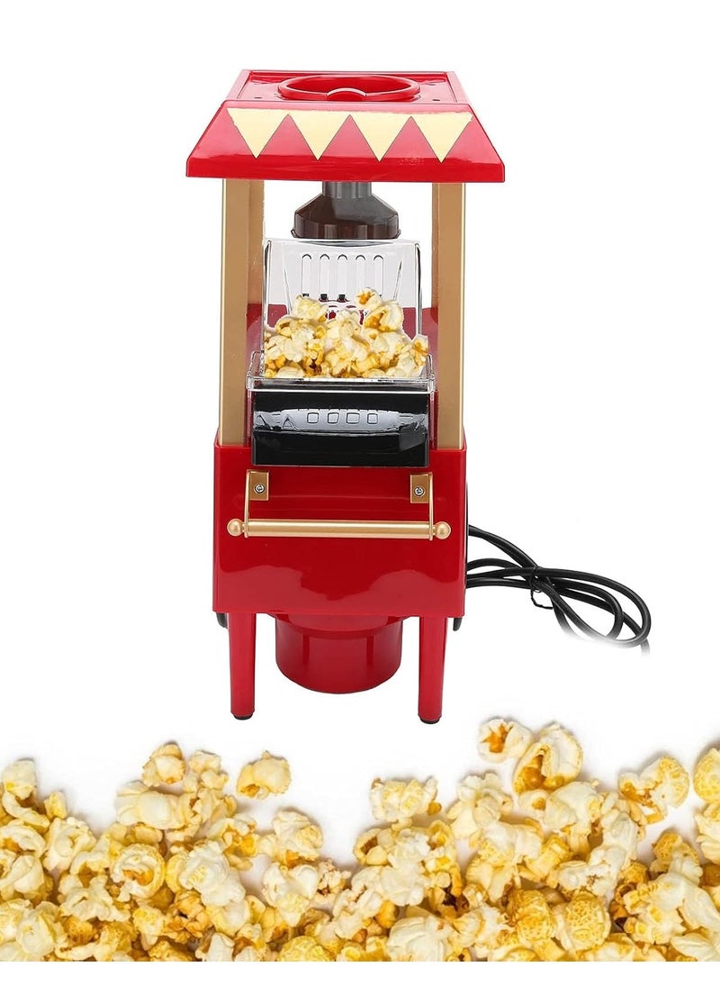 ELTRAZONE Mini Popcorn Maker | Automatic Popcorn Machine | Red Retro Popcorn Maker | Household Hot-Air Popcorn Popper for Home, Movie Nights, and Parties | Easy to Use Electric Popcorn Maker | Perfect Birthday Gift for Kids & Adults (UK)  - Image 5