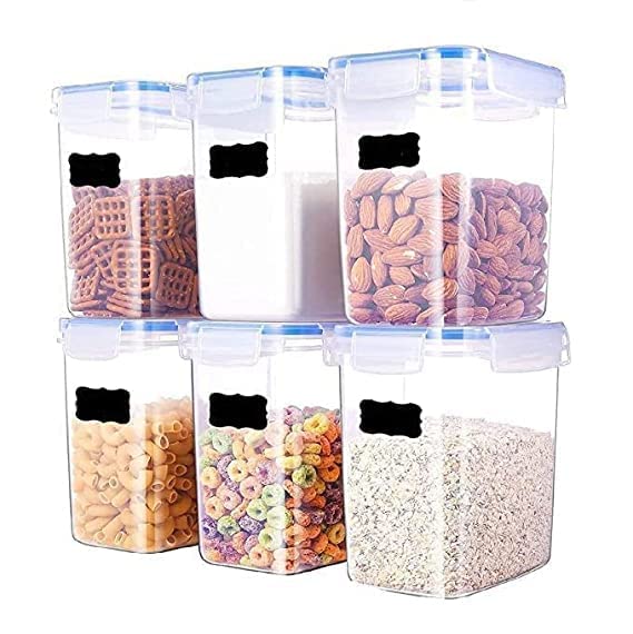 Woolco Airtight Food Storage Jar and Container Set For kitchen Set Of 6 2500ML - Image 1