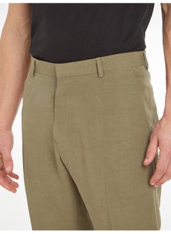 CALVIN KLEIN Men's Tailored Pants Straight Fit - Green  - Image 5