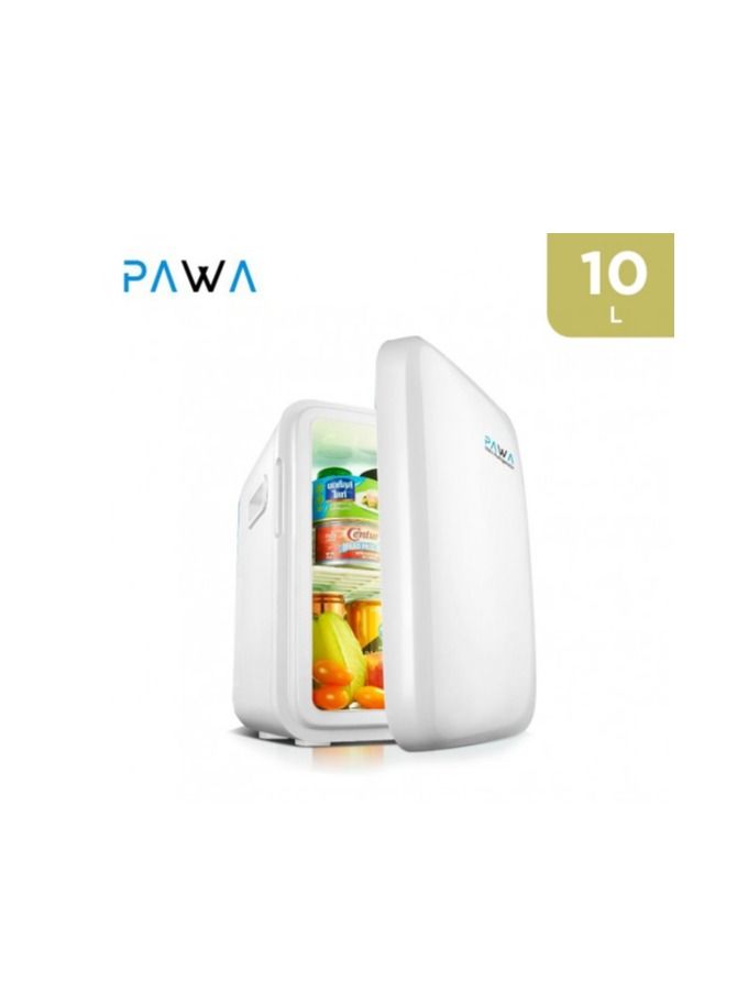 باوا ثلاجة صغيرة تبريد قوي وتوفير للطاقة مناسبة للاستخدام الخارجي والداخلي / سعة 10 لتر - بيضاء - Image 1