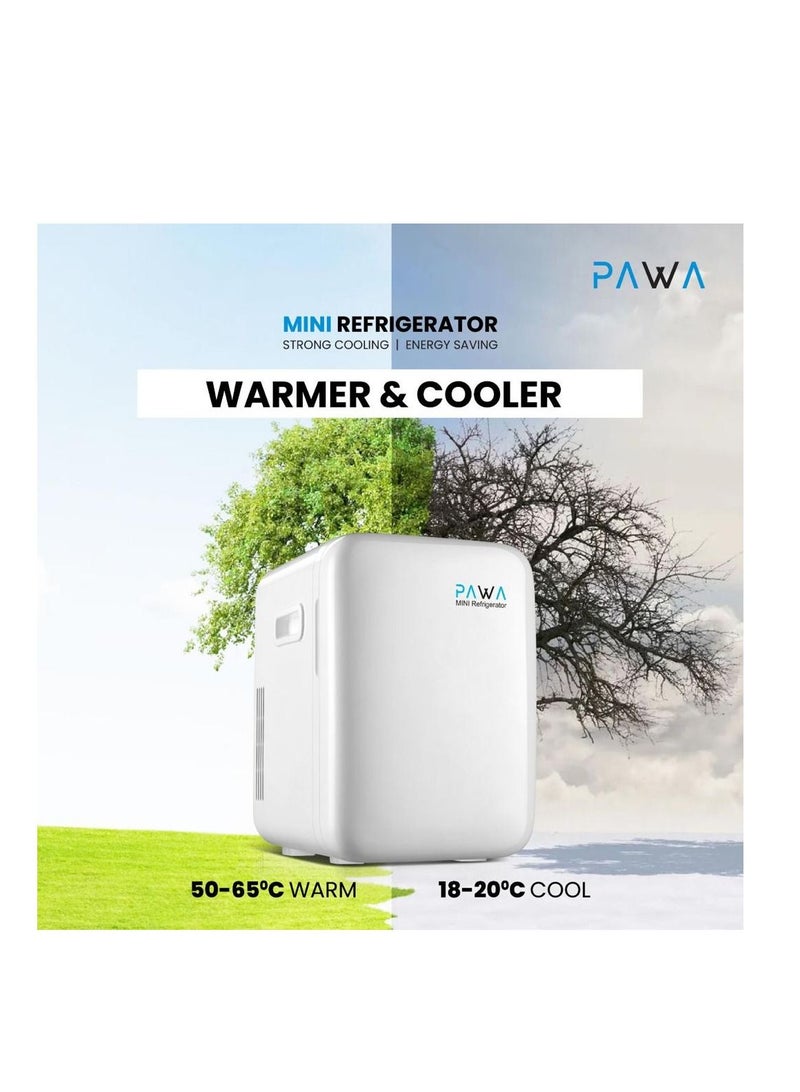 باوا ثلاجة صغيرة تبريد قوي وتوفير للطاقة مناسبة للاستخدام الخارجي والداخلي / سعة 10 لتر - بيضاء - Image 2