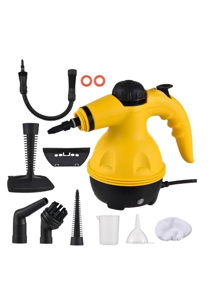 Portable 1000W Handheld Steam Cleaner Multifunctional High Temperature Pressurized with 9 Accessories – Multi-Use for Kitchen Sofa Bathroom & Windows - Image 1