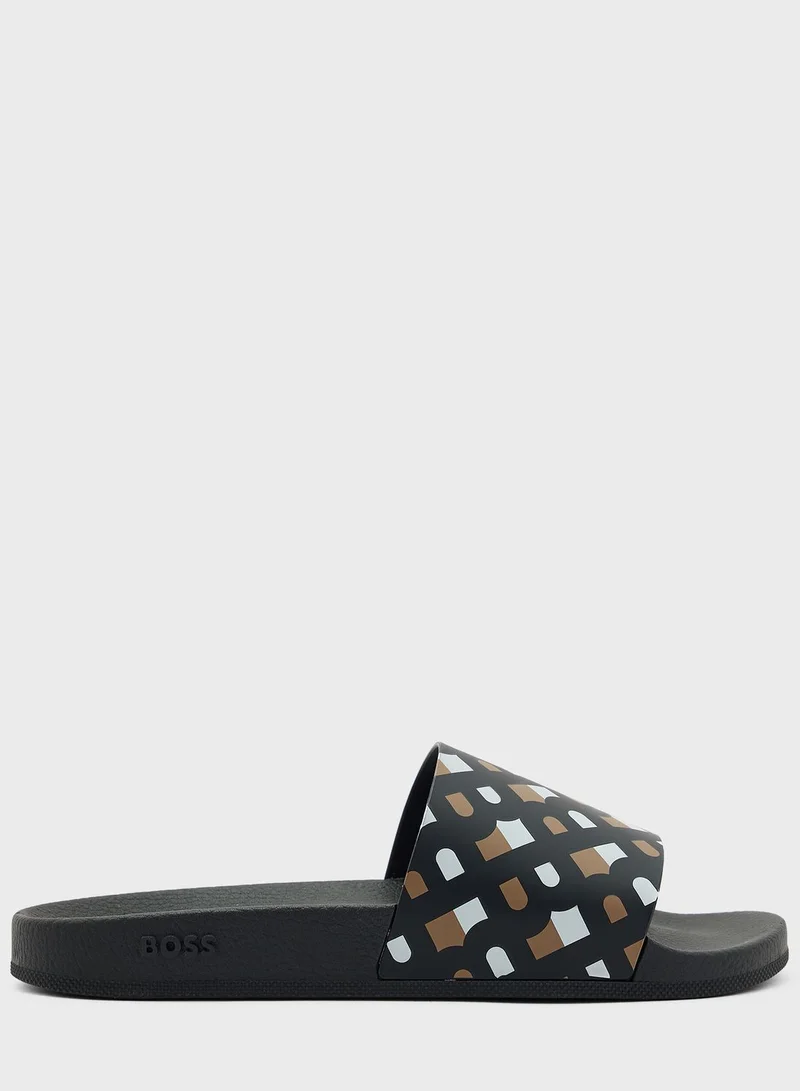 BOSS Logo Slip On Slide