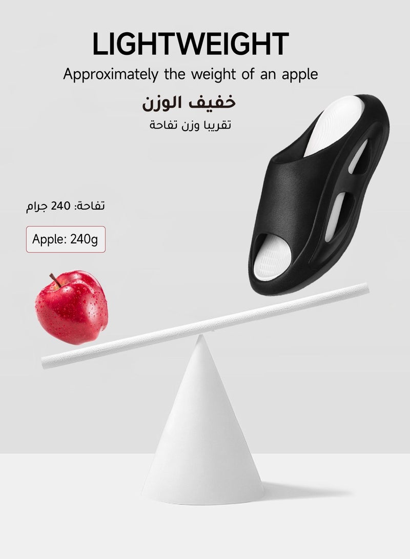 الواحة الذهبية  صنادل إيفا مريحة سحابية للجنسين، بتصميم سميك غير قابل للانزلاق، مناسبة للشاطئ وحمام السباحة والاستخدام اليومي متعدد المشاهد (المقاس 42-43)  - Image 3