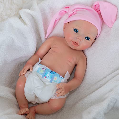 OCSDOLL دمى الأطفال المولودة من السيليكون الكامل بحجم 20 بوصة بلاتينيوم 69 رطل دمى أطفال حديثي الولادة الواقعية الناعمة الفتاة - Image 5