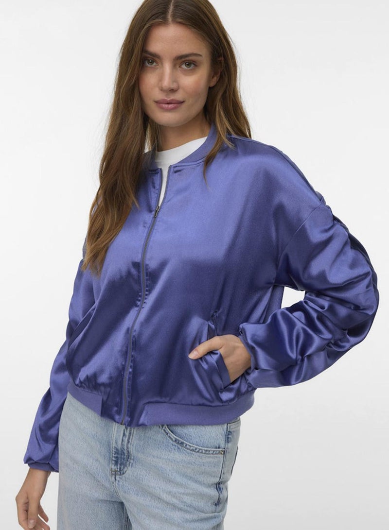 VERO MODA جاكيت بومبر ساتان - Image 3