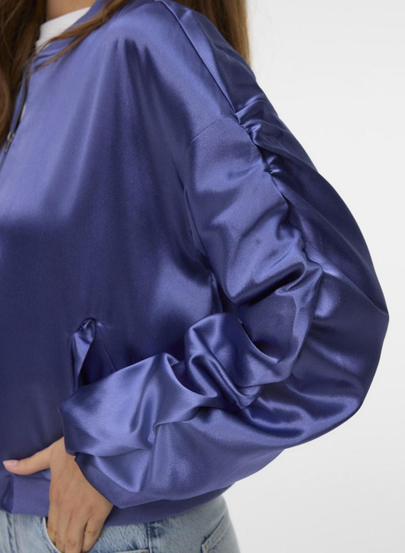 VERO MODA جاكيت بومبر ساتان - Image 4