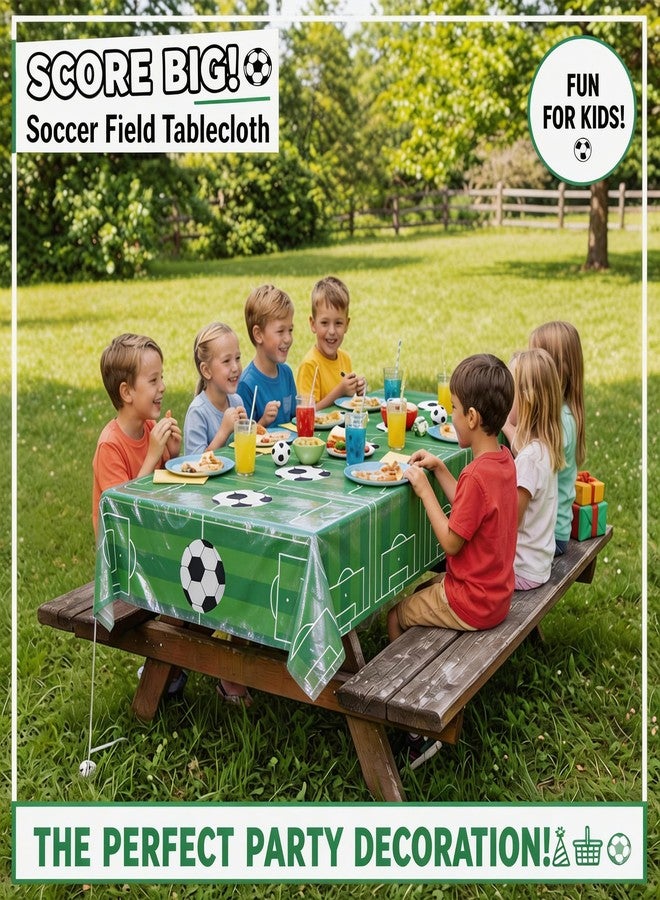 OHOME Soccer Party Decorations - 2 PCS Soccer Tablecloth | 2026 World Soccer Cup Birthday Party Decorations Table Covers - Soccer Party Favors Accessories Supplies for Indoor Outdoor Decor - Image 2