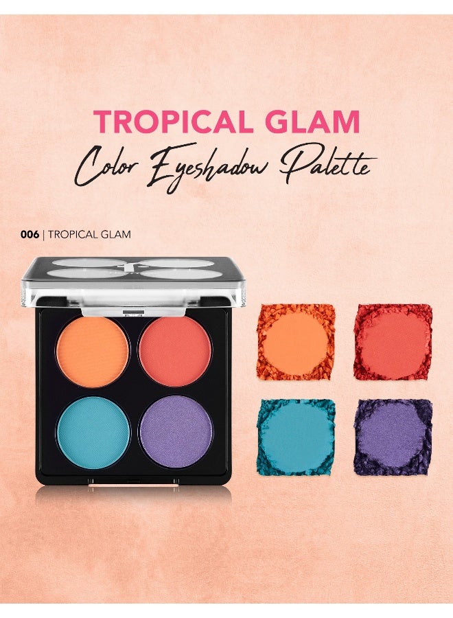 flormar NP Color Palette Eyeshadow, 6 Grams -006 Tropical Glam - Image 5