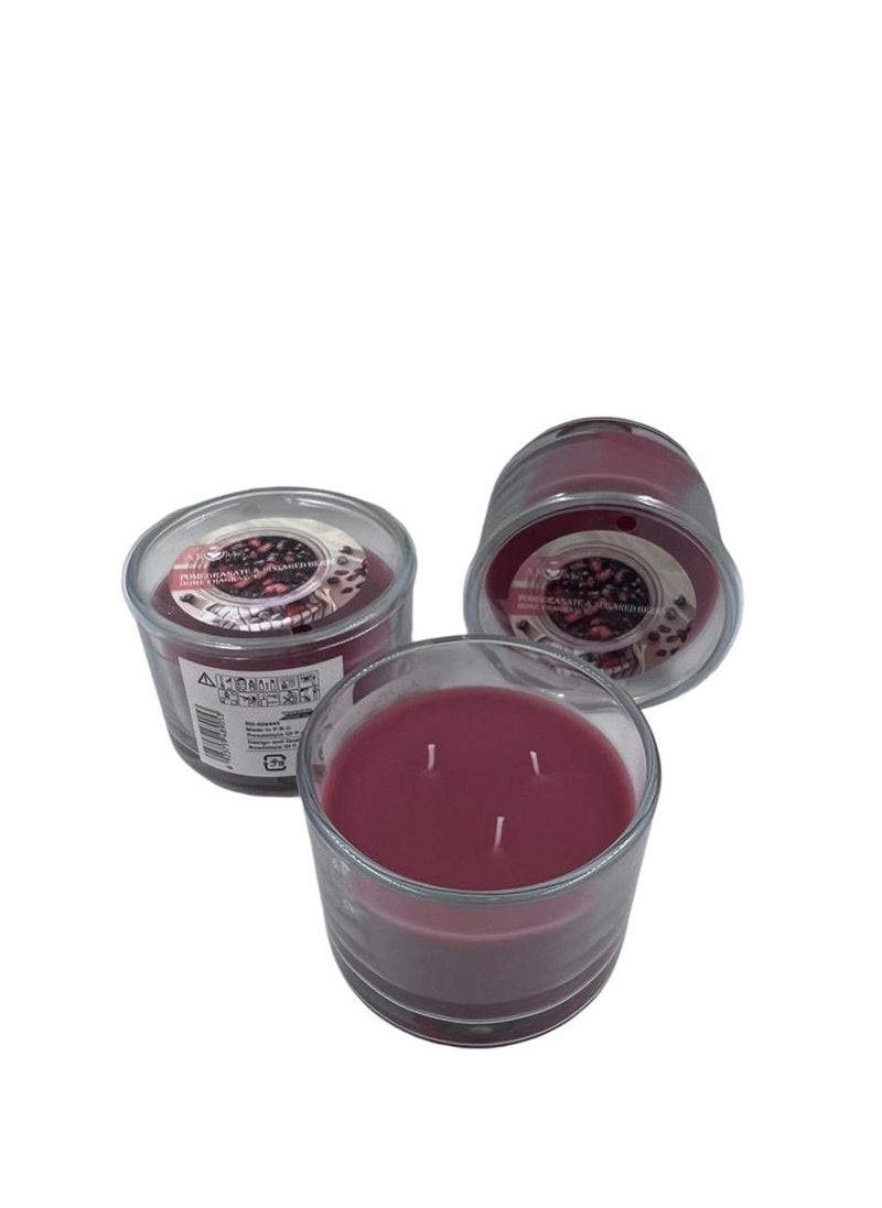 Famili 3-Wick Premium Candle Cup Home Fragrance Original Pomegranate & Raspberry  - Image 2