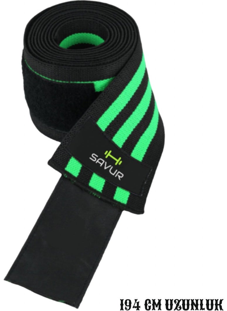 Savur Pro Knee Wraps - Knee Bandage - Crossfit Weight Knee Pads 2-Pack  - Image 2