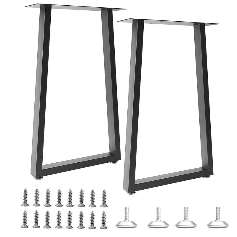 Reyox Reyox Metal Table Legs Desk Legs Heavy Duty Square Tube Iron Desk Legs DIY Furniture Legs for Dining Table Coffee Table Computer Desk Workbench Meeting Room Table Set of 2 U Shape  - Image 1