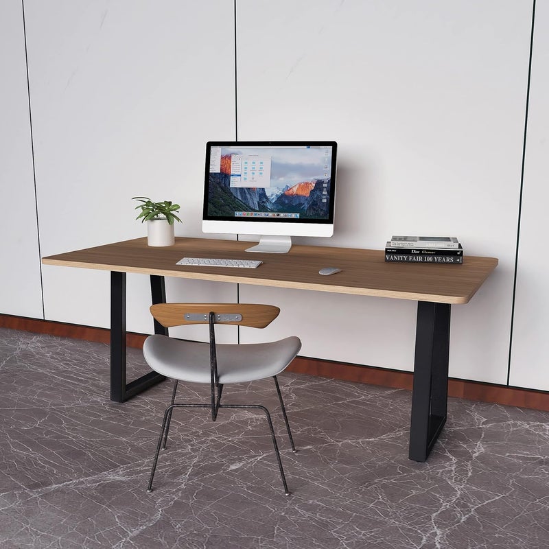 Reyox Reyox Metal Table Legs Desk Legs Heavy Duty Square Tube Iron Desk Legs DIY Furniture Legs for Dining Table Coffee Table Computer Desk Workbench Meeting Room Table Set of 2 U Shape  - Image 3